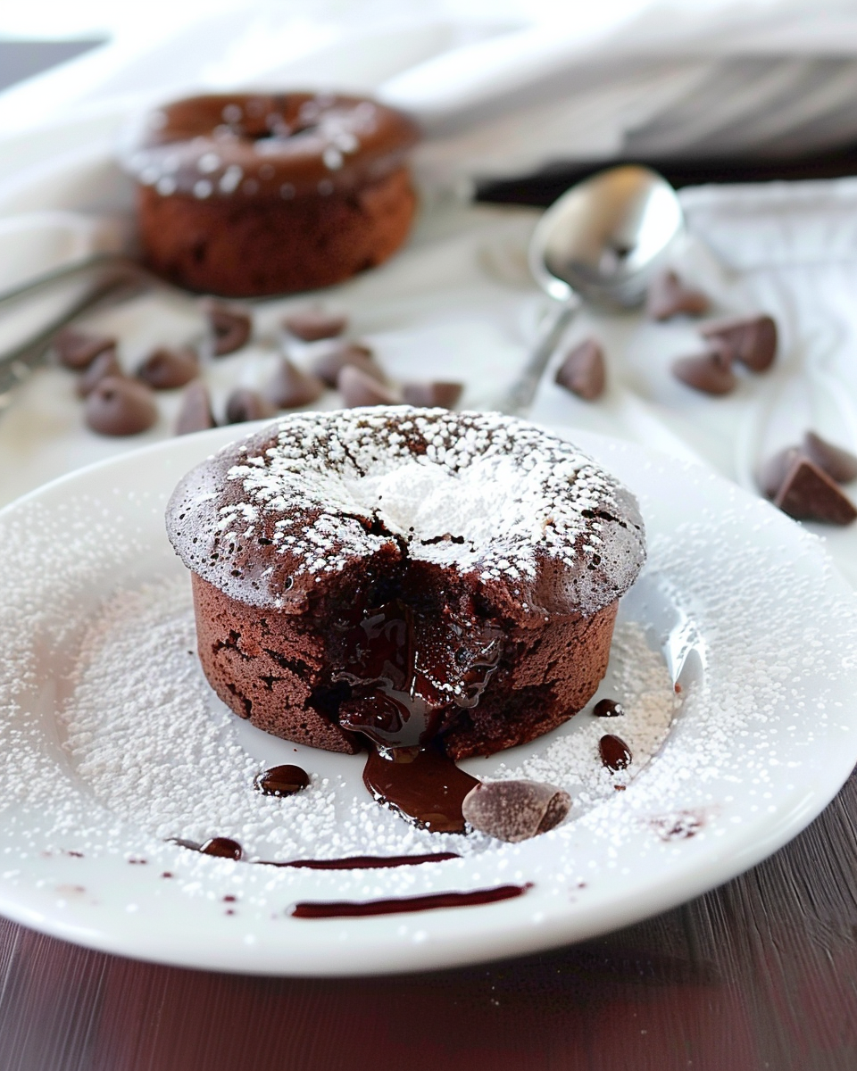 Delicious chocolate soufflés rising beautifully in ramekins, ready to be served.