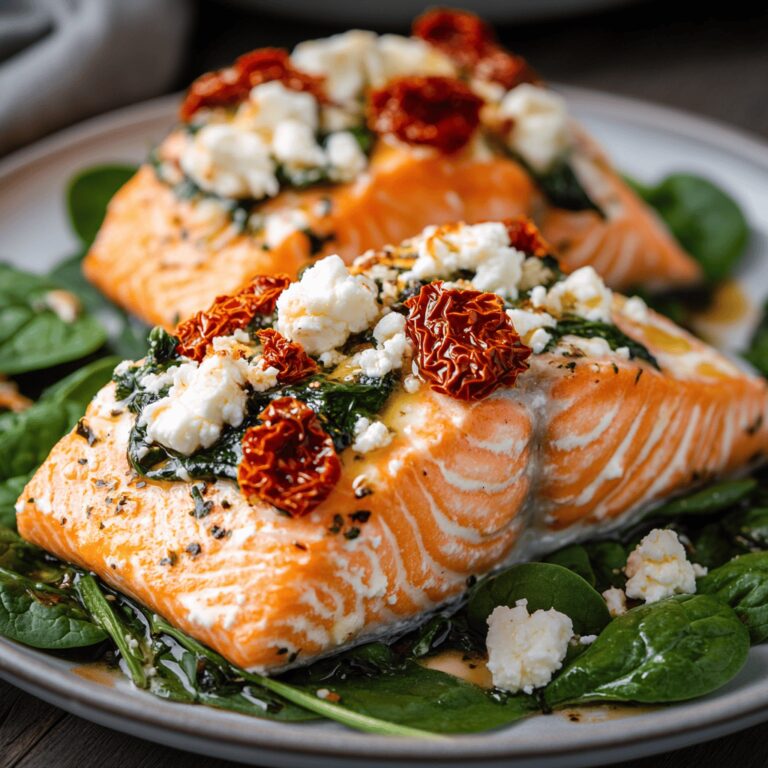 Mediterranean Delight Stuffed Salmon