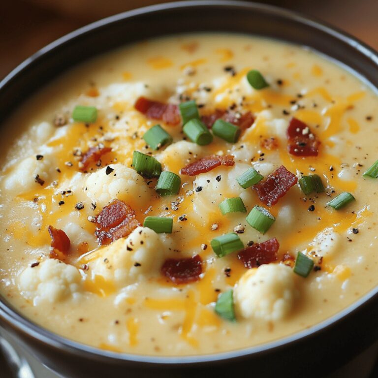 Ultimate Cheesy Cauliflower Soup