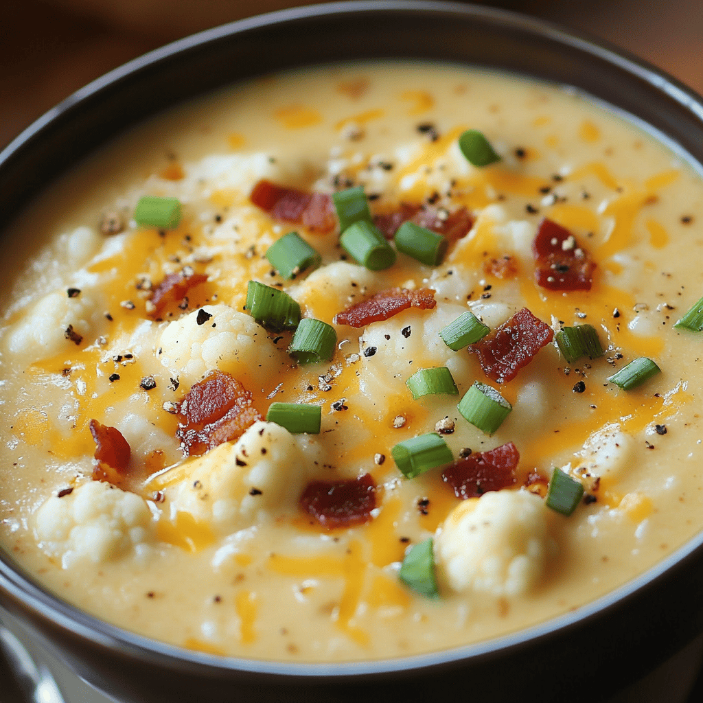 Ultimate Cheesy Cauliflower Soup