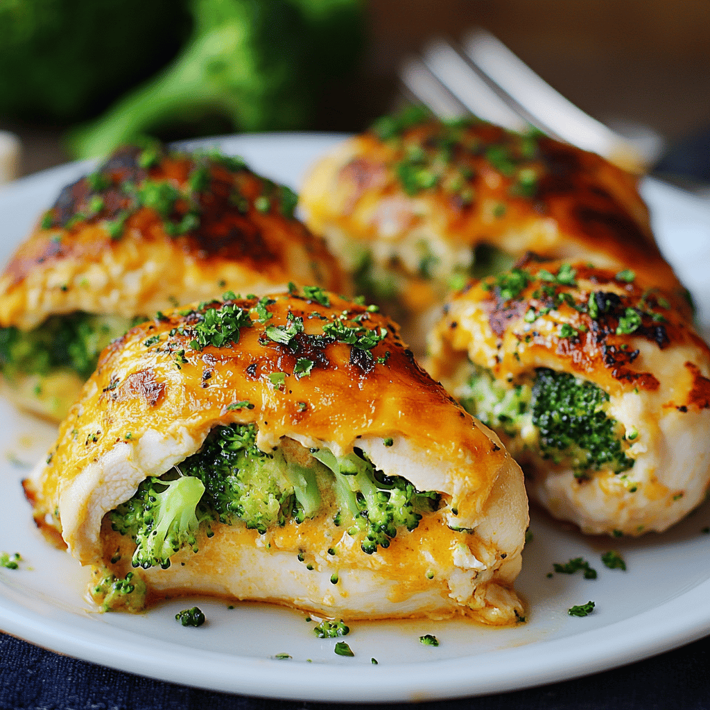 Broccoli Cheese Delightful Stuffed Chicken