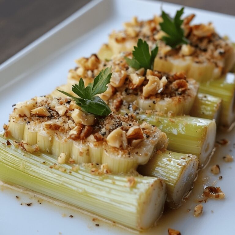 Cheesy Walnut-Stuffed Leeks Delight