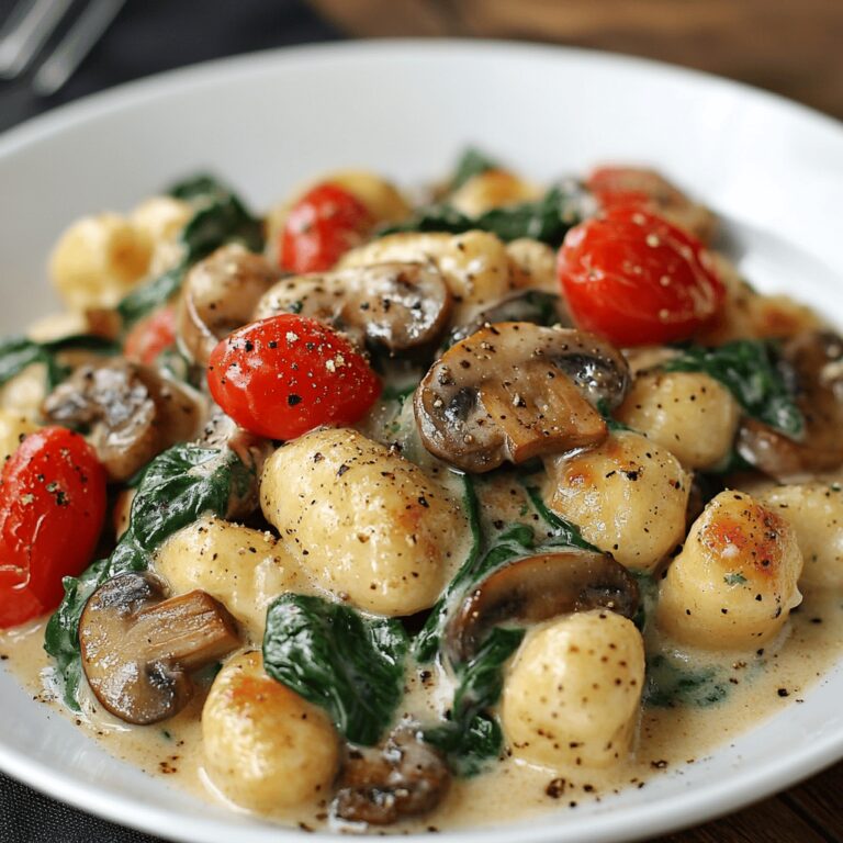 Creamy Spinach Mushroom Gnocchi Delight