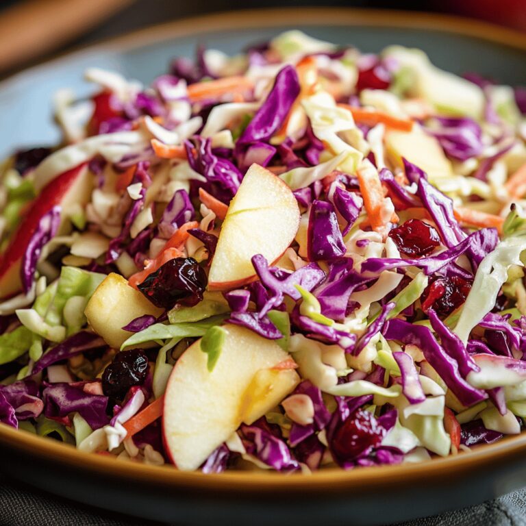 Crispy Apple Cranberry Coleslaw