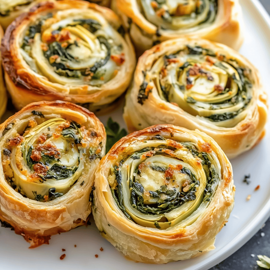 Delicious Spinach Artichoke Pinwheels