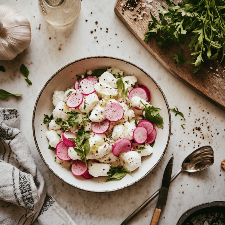 A cozy modern kitchen scene featuring a colorful array of fresh ingredients and vintage cooking tools, with a mix of bright bowls and utensils casually arranged on a warm wooden countertop, soft natural lighting creating an inviting atmosphere, subtly showcasing the theme of a five-ingredient vintage salad without highlighting any single dish.