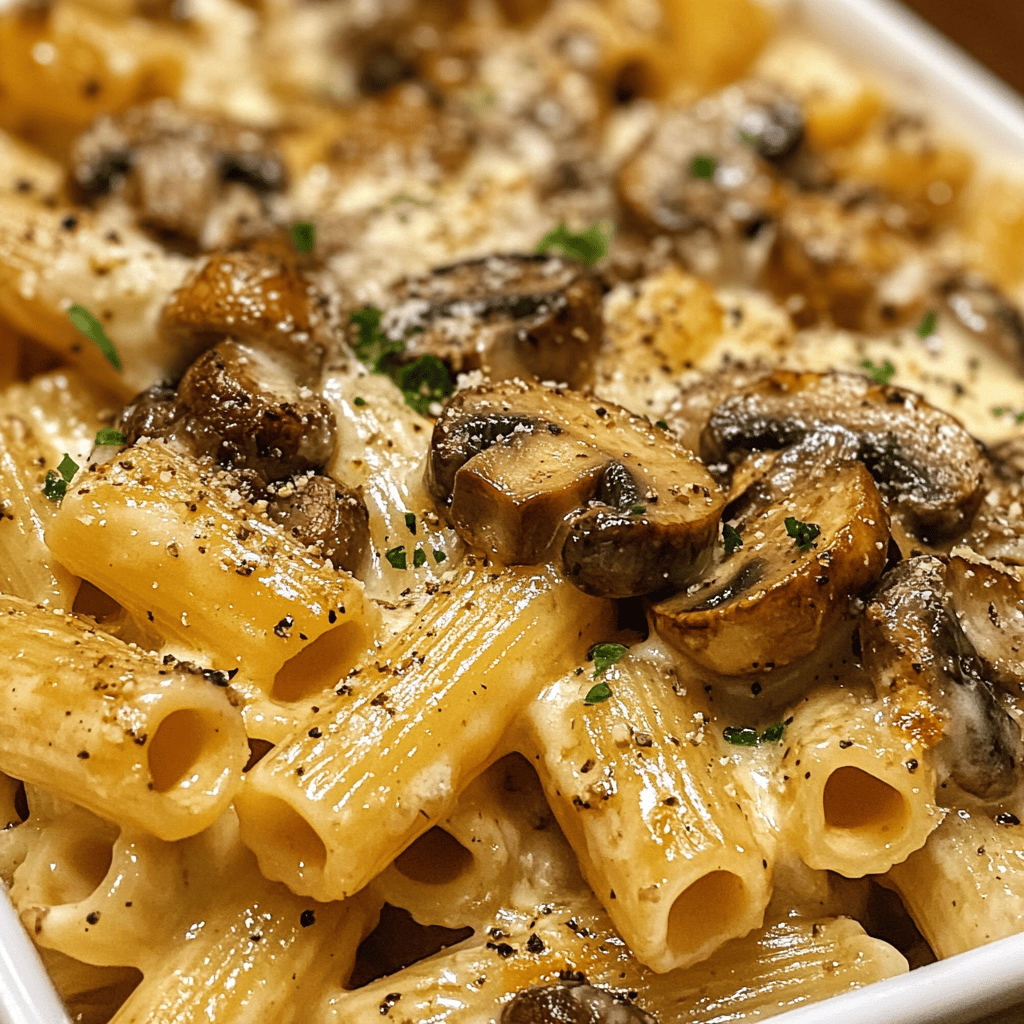 Mushroom Delight Baked Pasta
