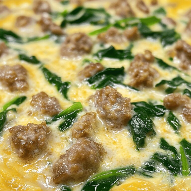 Spinach and Sausage Delight Frittata