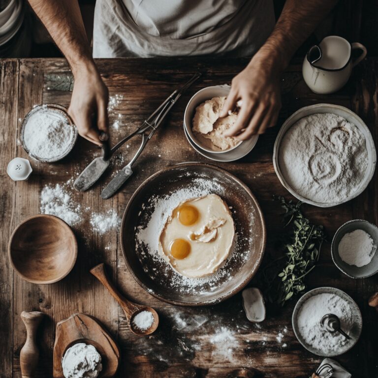 A warm and inviting modern kitchen scene, featuring cooking utensils, bowls, and a cozy countertop setup, reflecting a homely yet professional atmosphere. The lighting is natural and friendly, subtly showcasing the blog's theme of cooking without focusing on a specific dish.