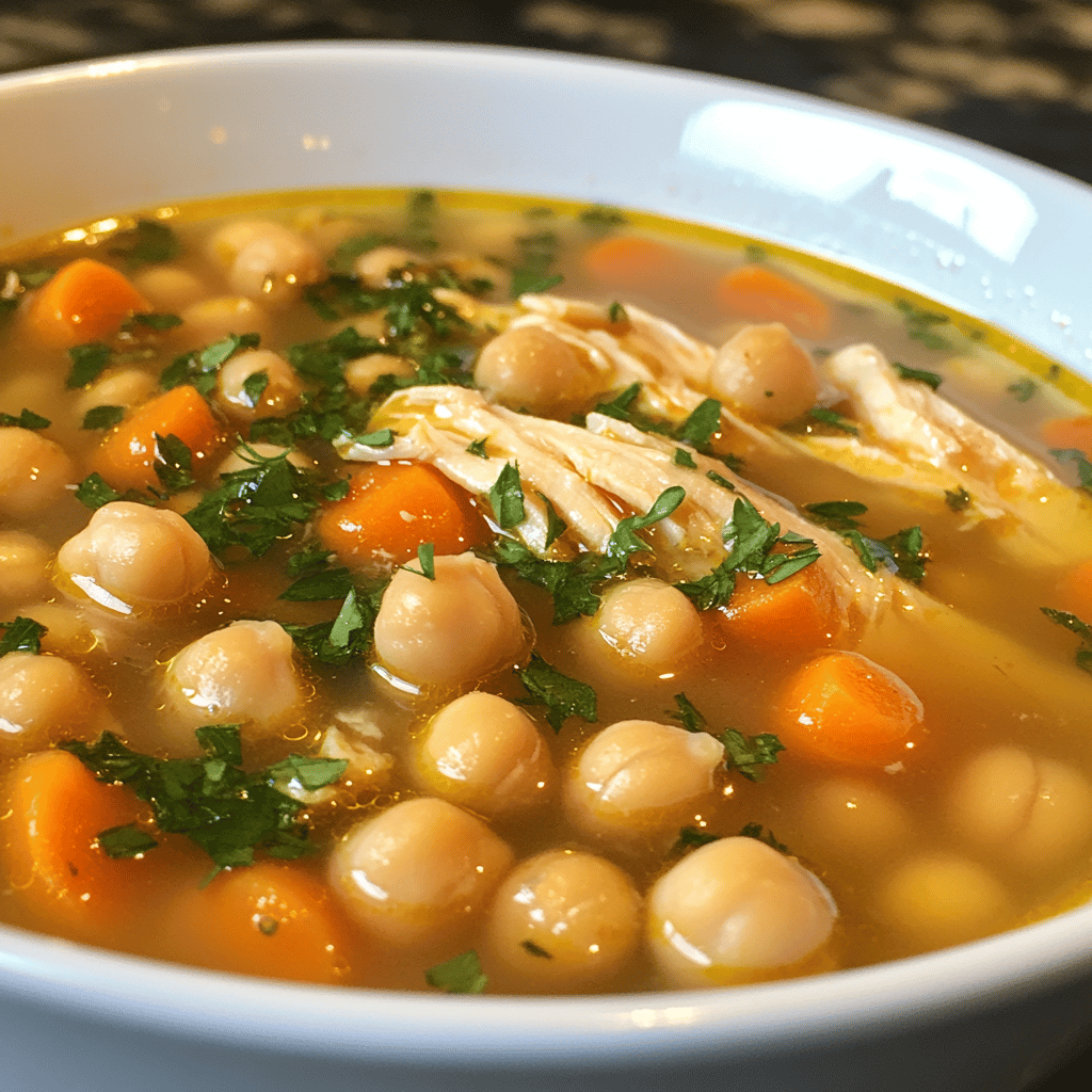 Tasty 15-Minute Chicken Chickpea Soup