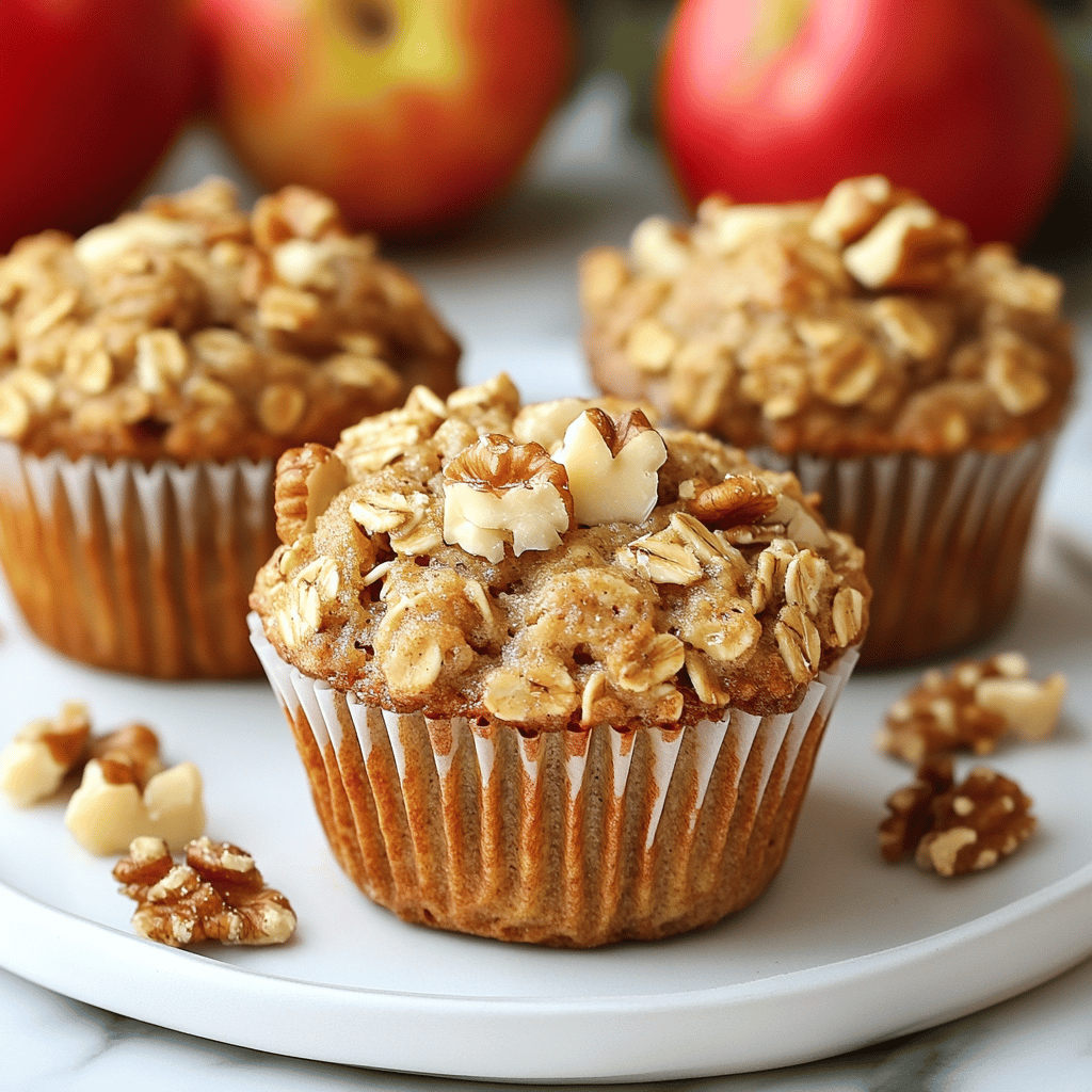 Tasty Apple Oatmeal Muffins