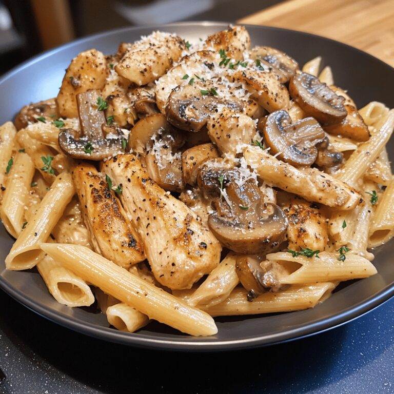 Tasty Chicken and Mushroom Pasta