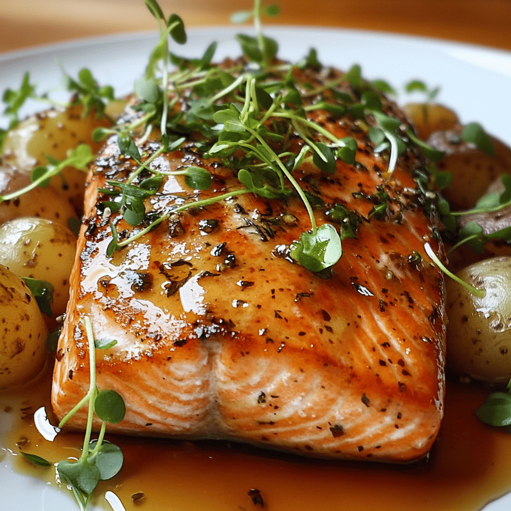 Tasty Salmon with Spicy Honey Sauce