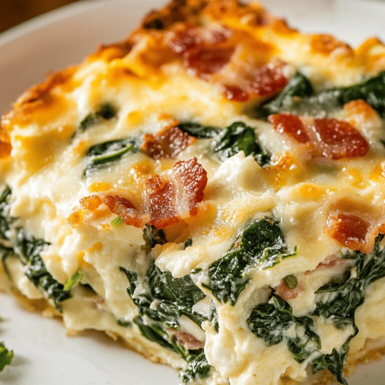 Ultimate Spinach and Bacon Casserole